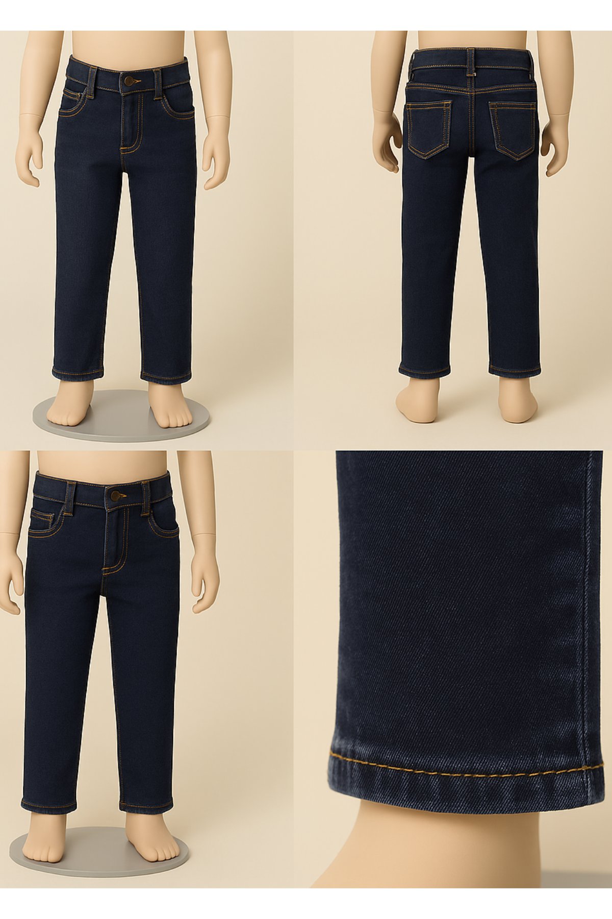Erkek Çocuk Dark Blue Slim Fit Kot Pantolon